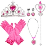 Hercegnő szett kesztyűvel (rózsaszín, pink, kék, sárga, lila)