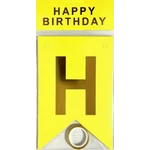 Happy Birthday füzér 3 féle  (fekete, fehér, sárga vegyesen) 2 m