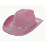 Zsinóros cowboy kalap ( fekete, ezüst, púder rózsaszín )