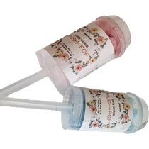 Babaváró party push - pop szóró ( rózsaszín, kék konfettivel )