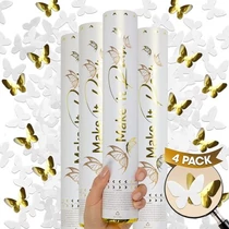 Konfetti ágyú pillangókkal 30 cm