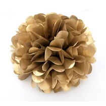 Arany, ezüst papír pom-pom 30 cm 