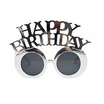Happy Birthday szemüveg (arany, ezüst vegyesen)