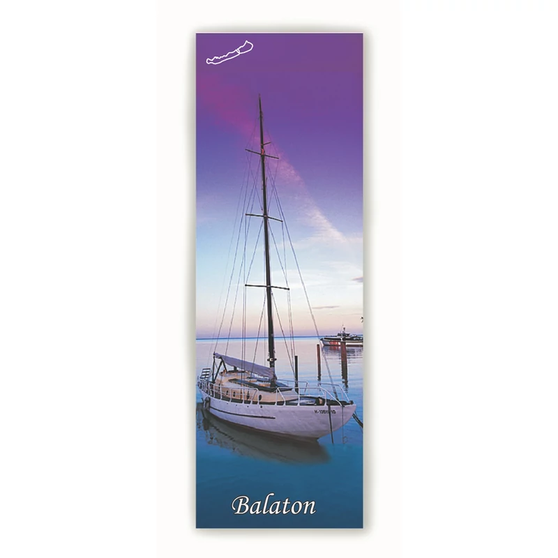 Lap mágnes hosszú ( Balaton, vitorlás / álló )