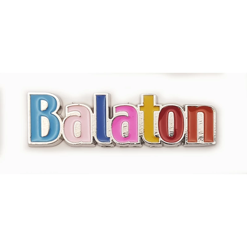 Fém mágnes kártyán ( Színes Balaton felirat )