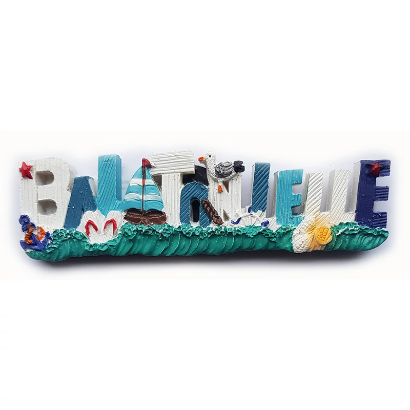 Hűtőmágnes nagy poliszton ( Színes felirat Balatonlelle )