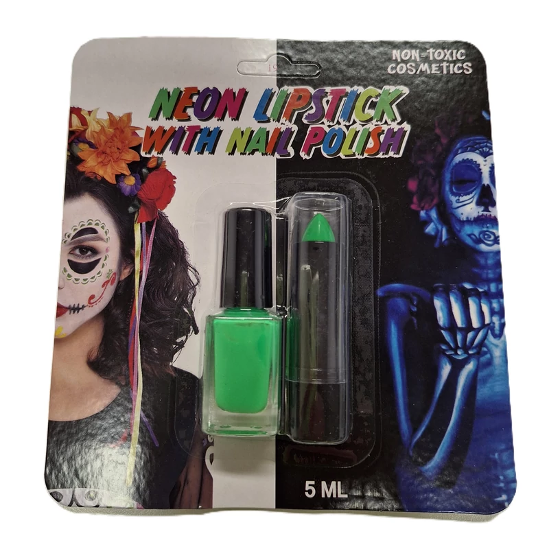 Fluoreszkáló rúzs + körömlakk 