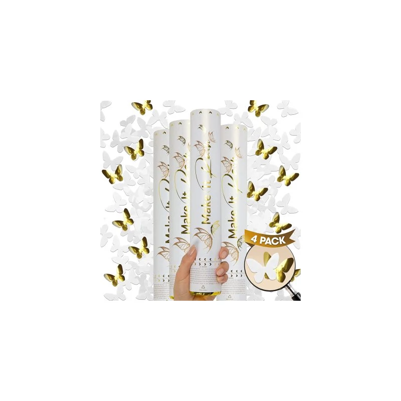 Konfetti ágyú pillangókkal 30 cm
