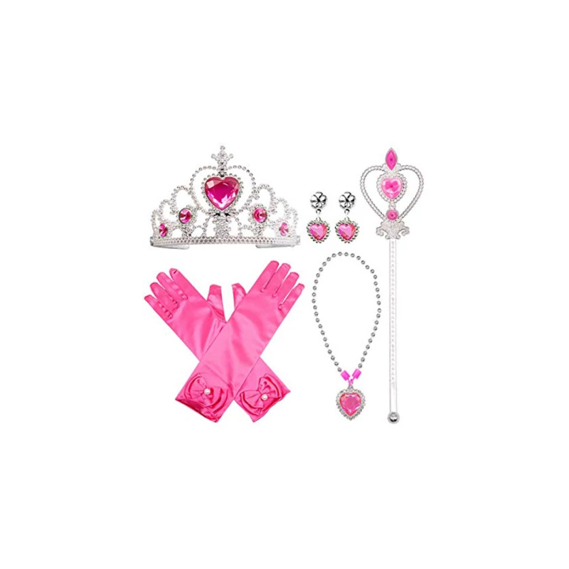 Hercegnő szett kesztyűvel (rózsaszín, pink, kék, sárga, lila)