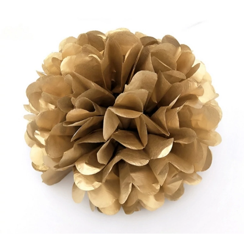 Arany, ezüst papír pom-pom 30 cm 