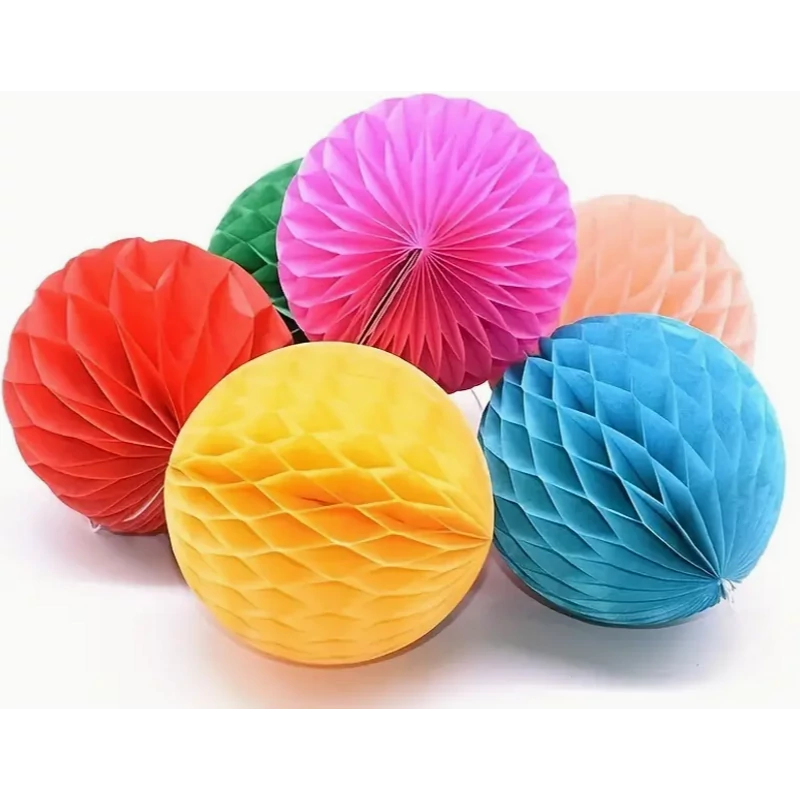 Fodros gömb lampion egyszínű 25 cm