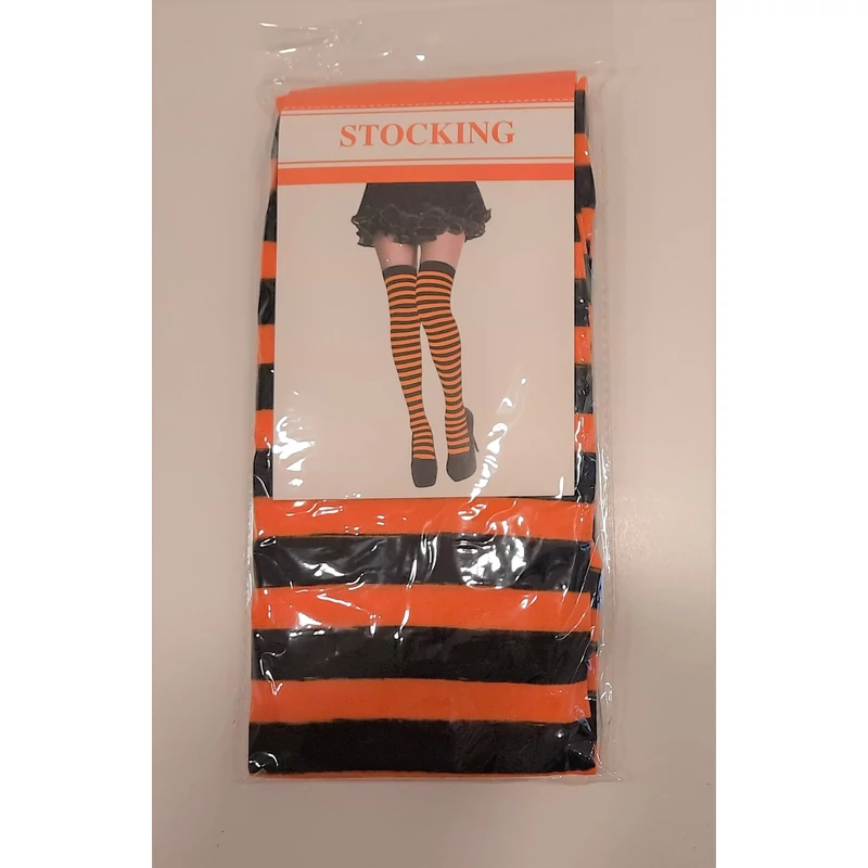Halloween felnőtt harisnya  ( narancs, lila )