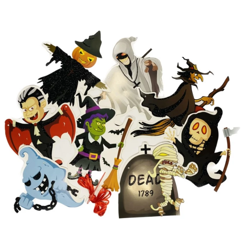 Színes halloween füzér