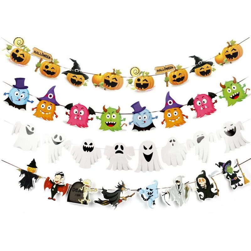 Színes halloween füzér