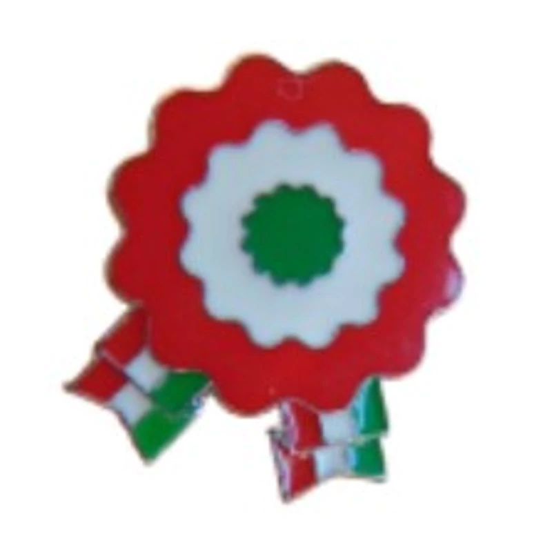 Fodros kokárda ( fém ) 3 cm x 3 cm / MÁR ELŐRENDELHETŐ!
