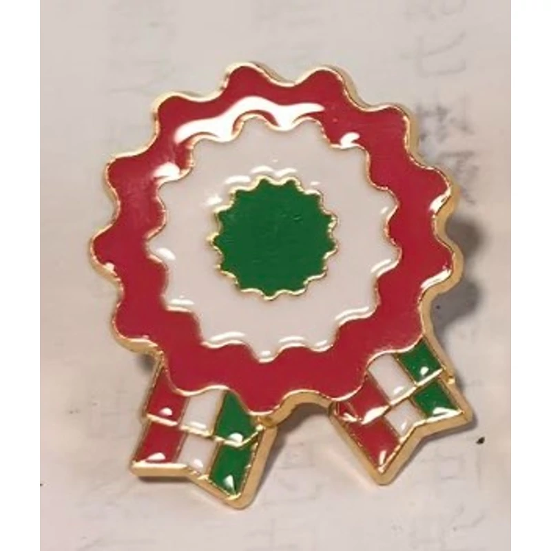 Fodros kokárda ( fém ) 3 cm x 3 cm / MÁR ELŐRENDELHETŐ!