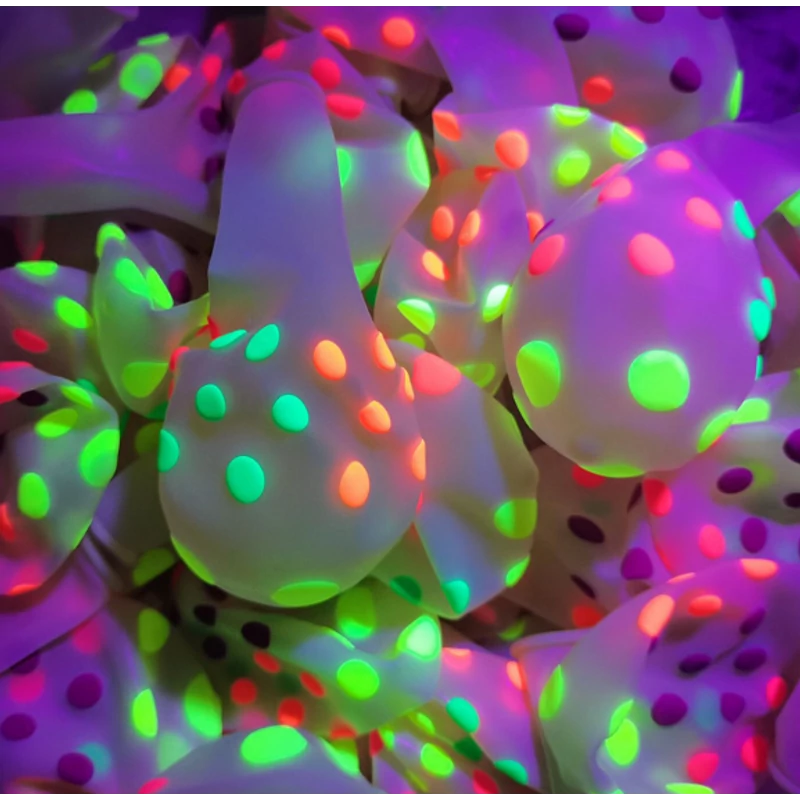 Neon pöttyös lufi 12 db/cs.