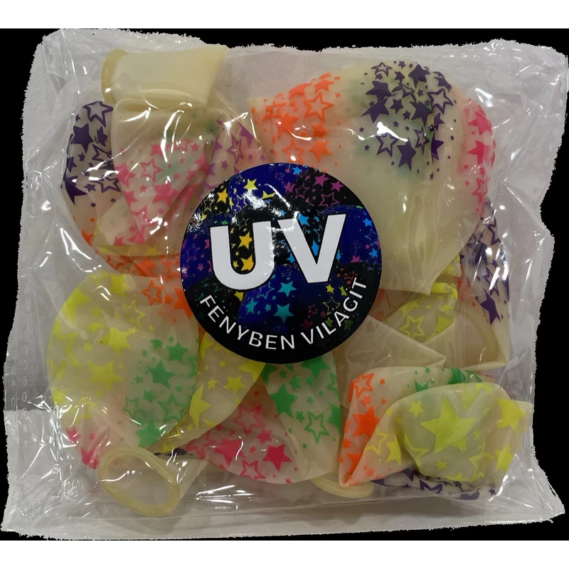 UV fényben világító lufi 10 db/csomag 