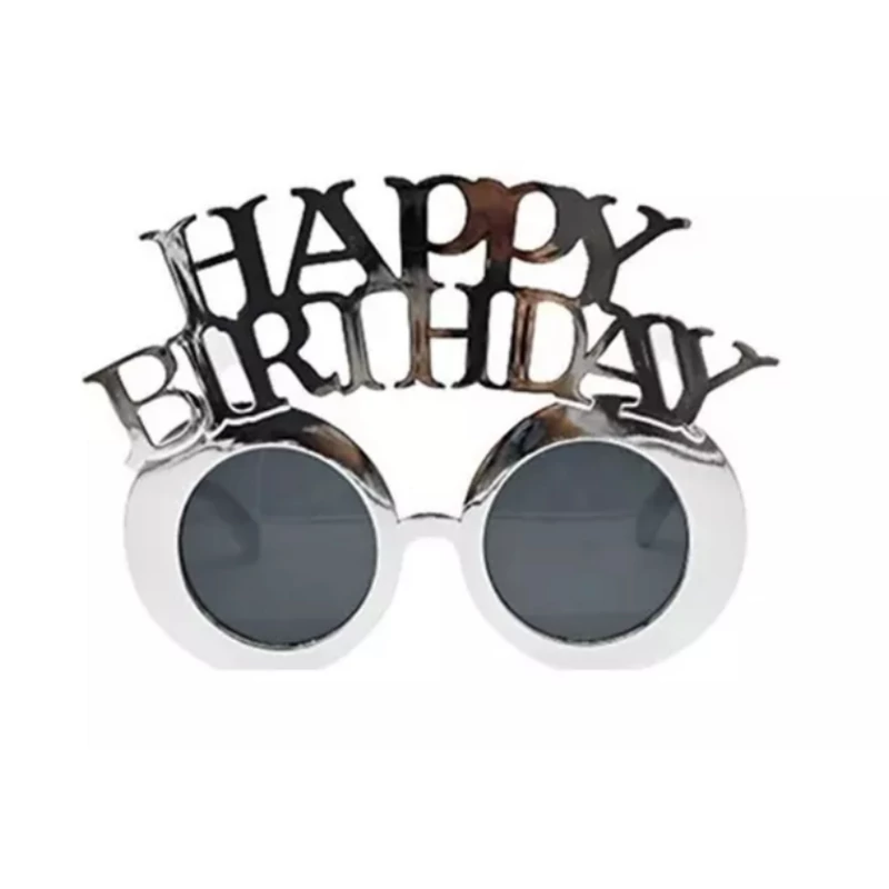 Happy Birthday szemüveg (arany, ezüst vegyesen)