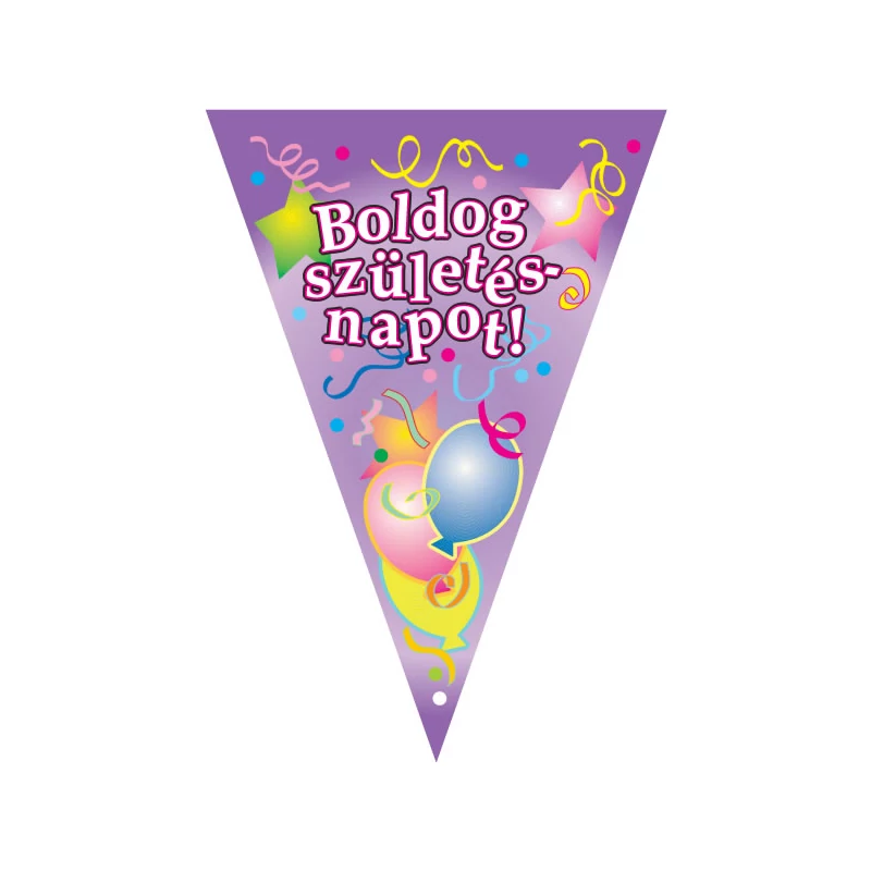 Boldog születésnap zászló girland