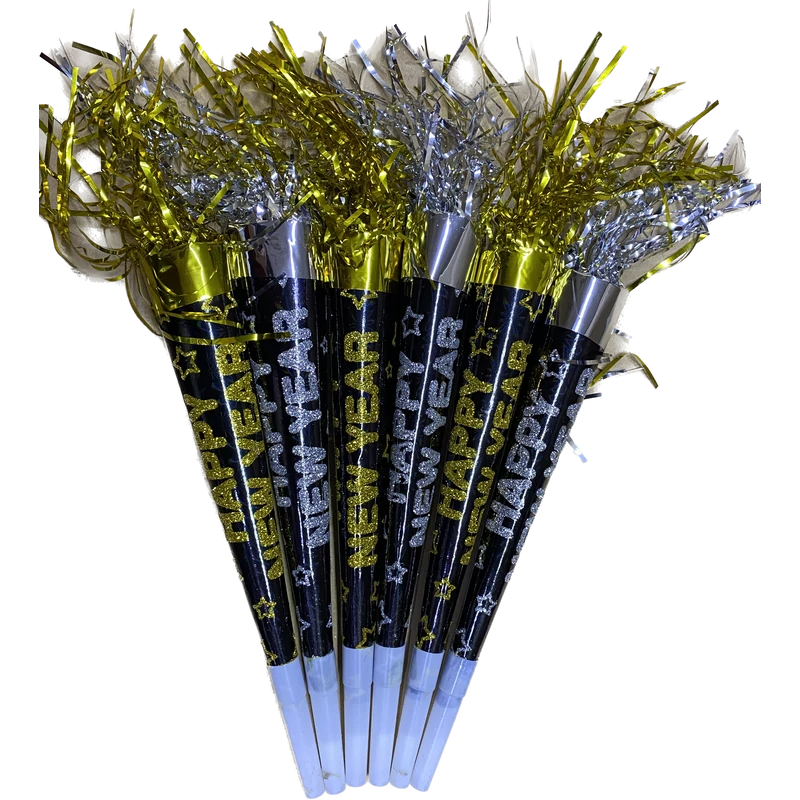 Night glitteres papír trombita (29 cm)